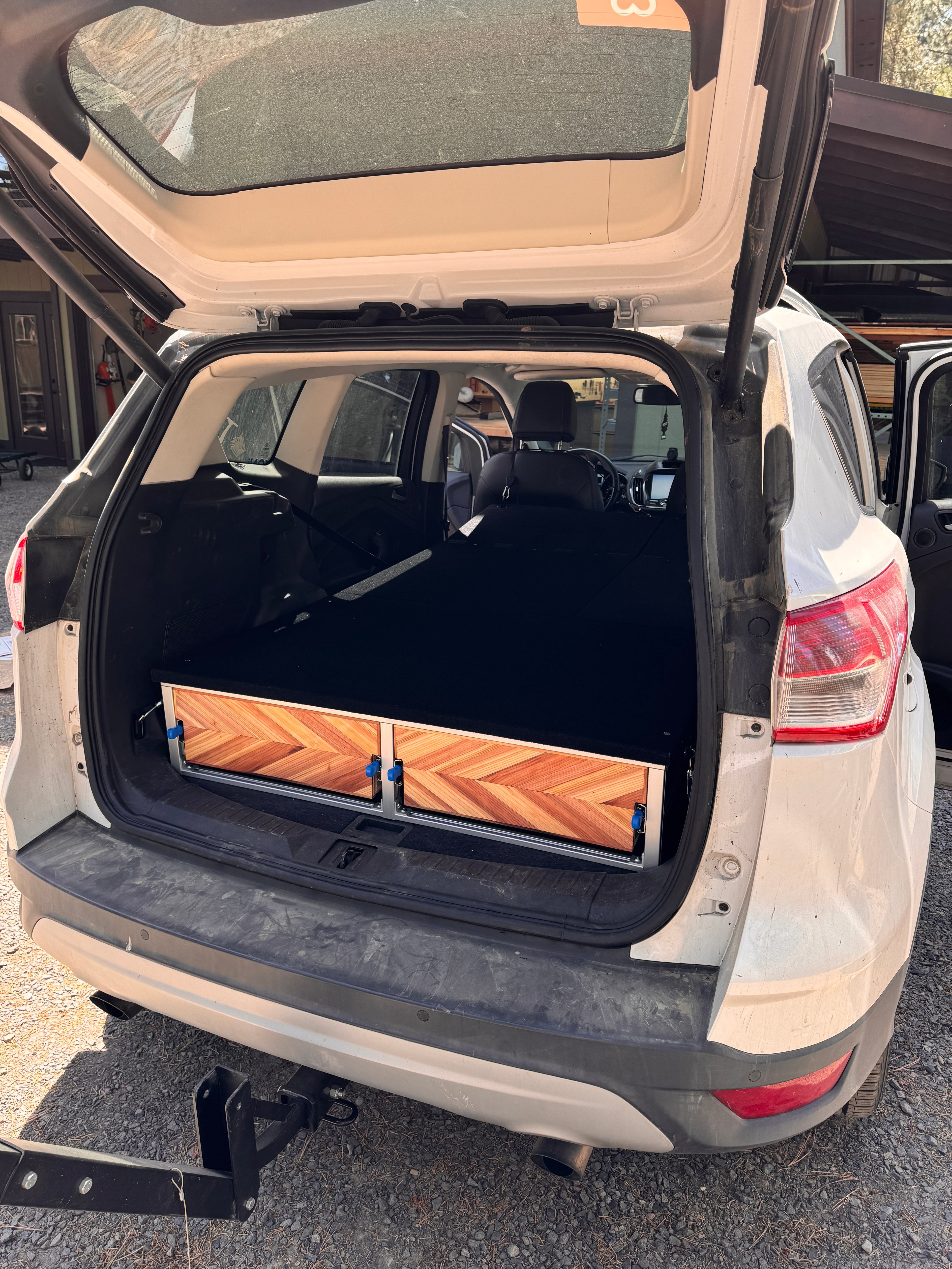 ford escape camper kit bed platform storage drawers
