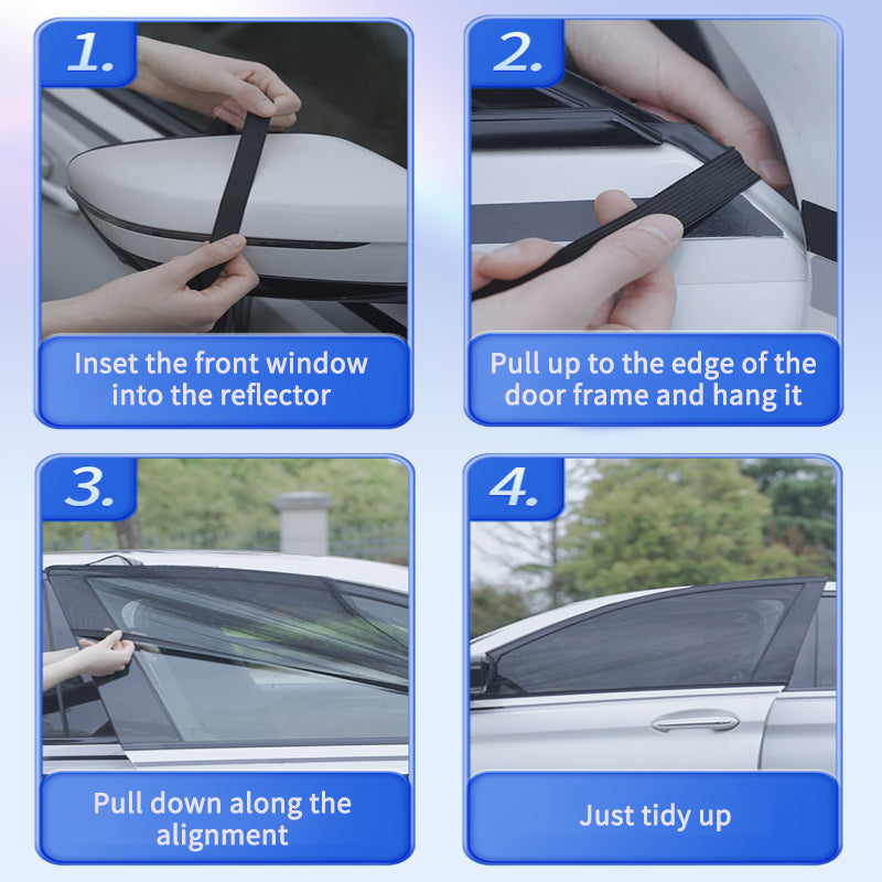 Car Window Bug Screens & Sun Shades, Front and Rear