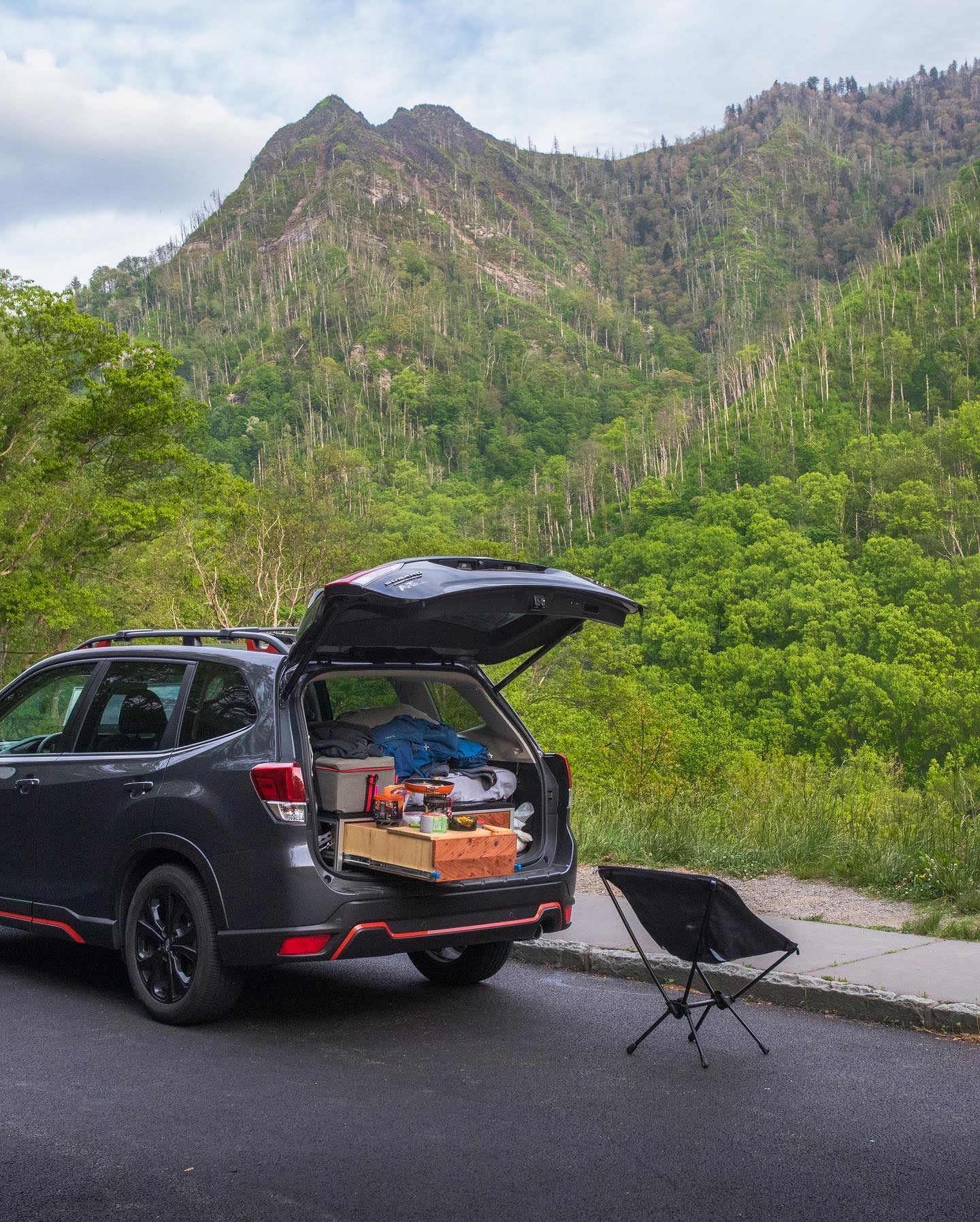 east coast subaru car camping forest forester camper platform bed