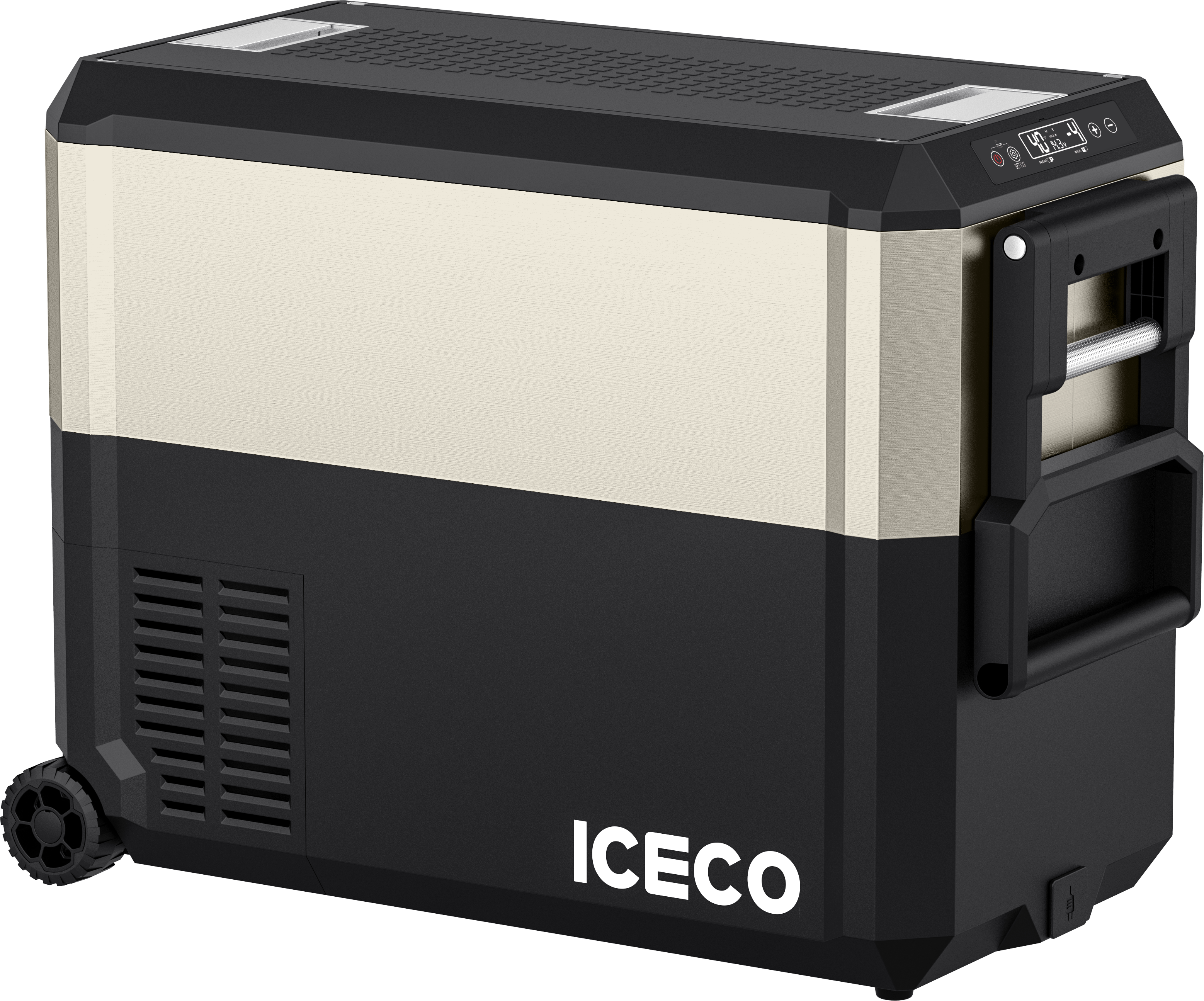 JP50 Pro Dual Zone Wheeled Car Fridge With Cover | ICECO | 50 LT