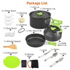 16-Piece Camp Cookware Set with Kettle and Utensils