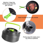 16-Piece Camp Cookware Set with Kettle and Utensils