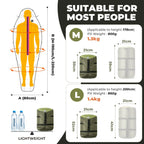 Qunature 650 Fill Down Mummy Sleeping Bag, 23°F
