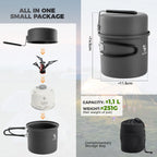 Ultralight Nesting Aluminum Camp Cookware Set